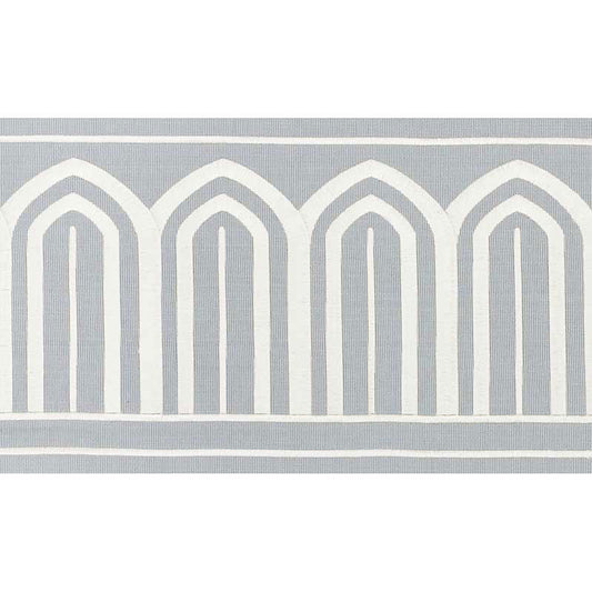 Arches embroidered tape wide | Sky