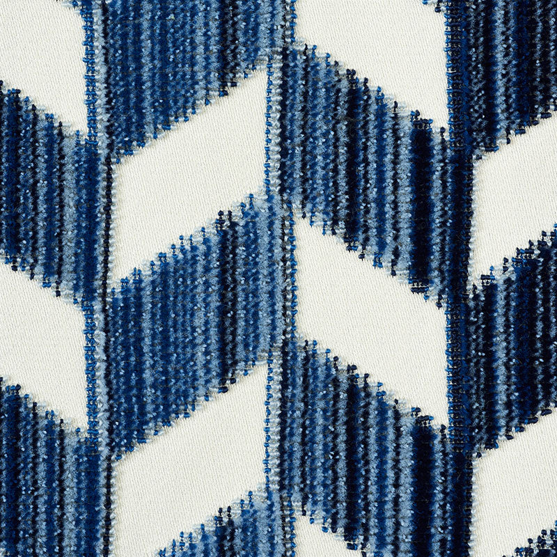 Chevron strie velvet | Lapis