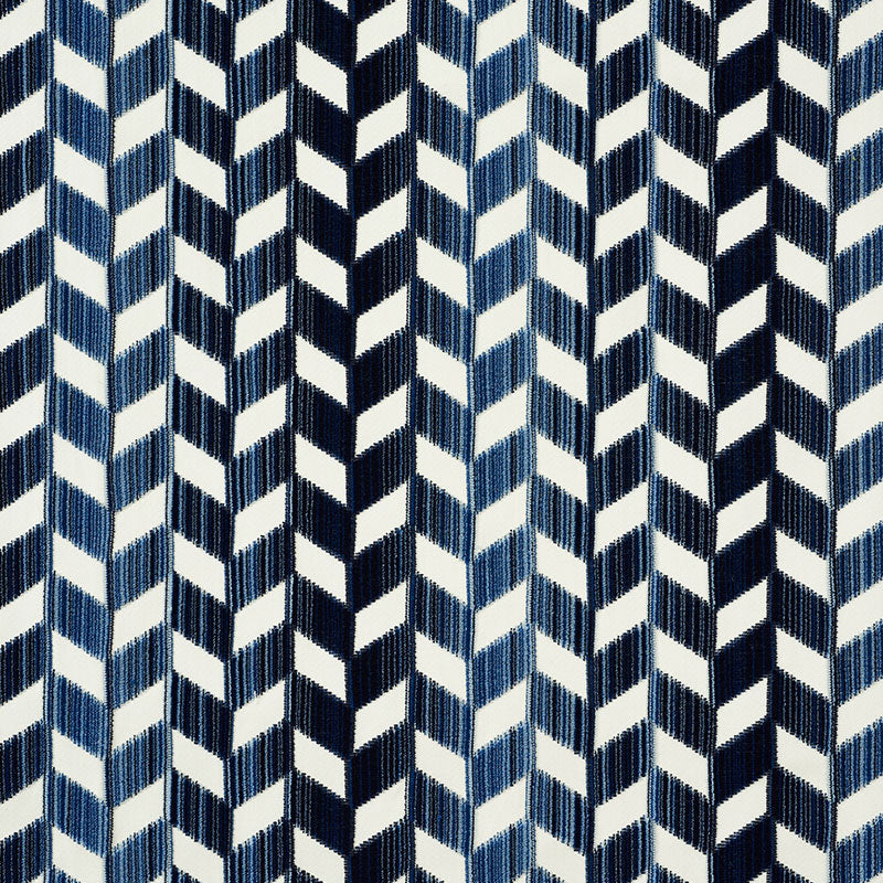 Chevron strie velvet | Lapis