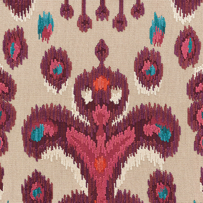 Tabriz ikat velvet | Aubergine
