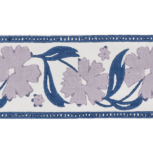 Adra hand blocked tape | Lilac & blue