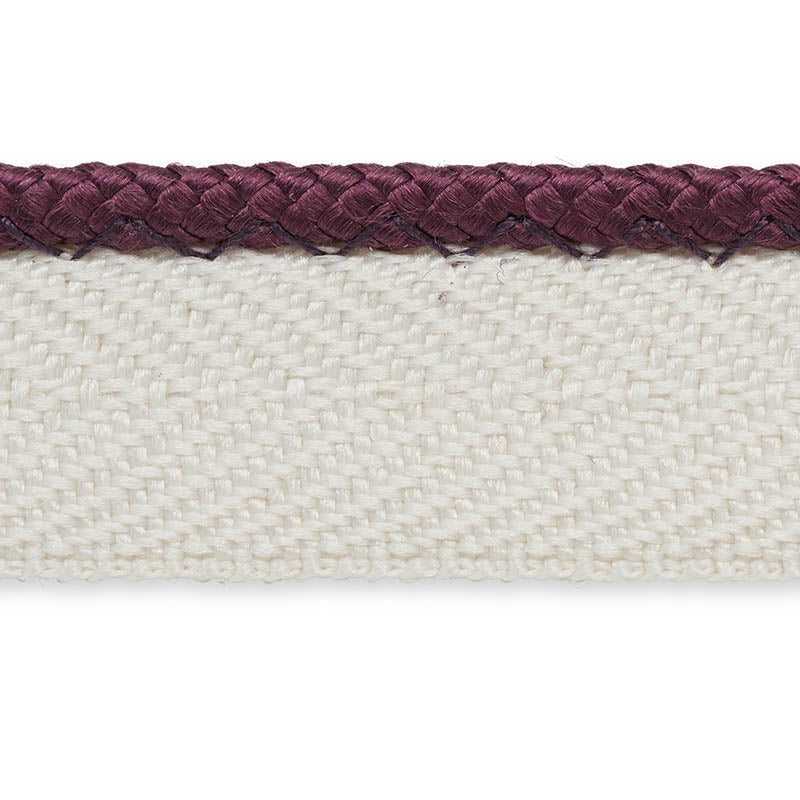 Gustave silk lip cord narrow | Eggplant