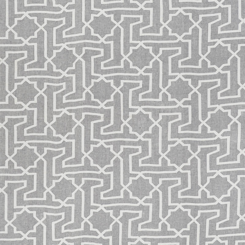 Arabesque maze sheer | Grey