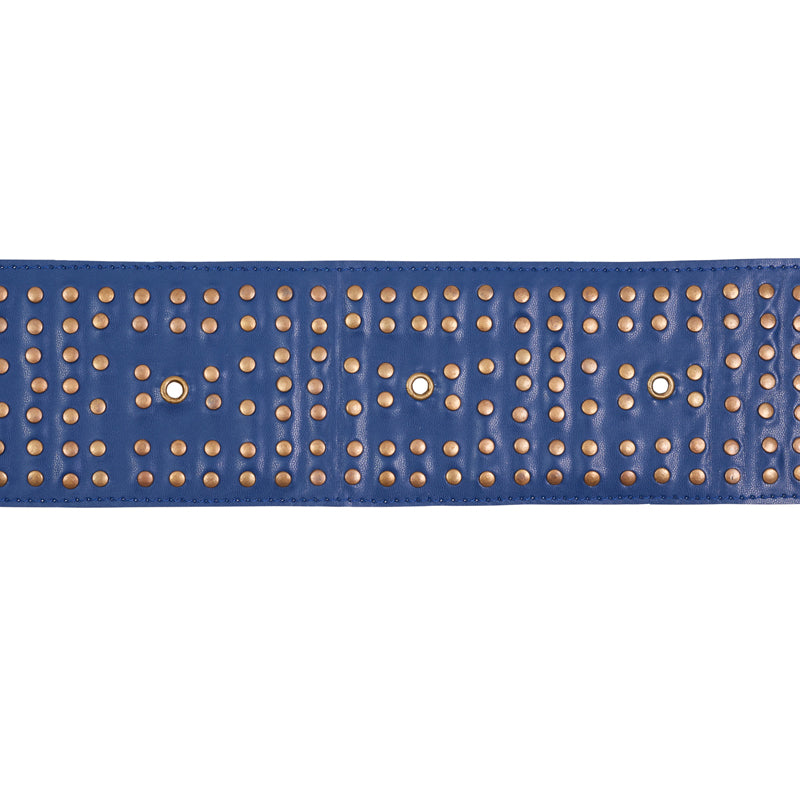 Studded leather trim | Navy