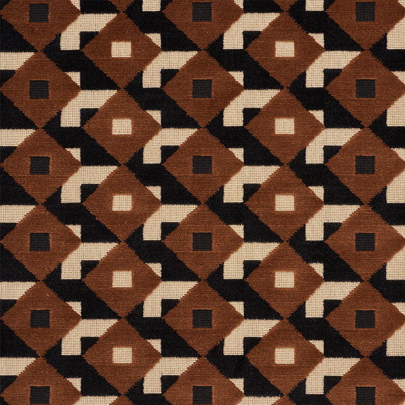Dazzle ship velvet | Brown & black