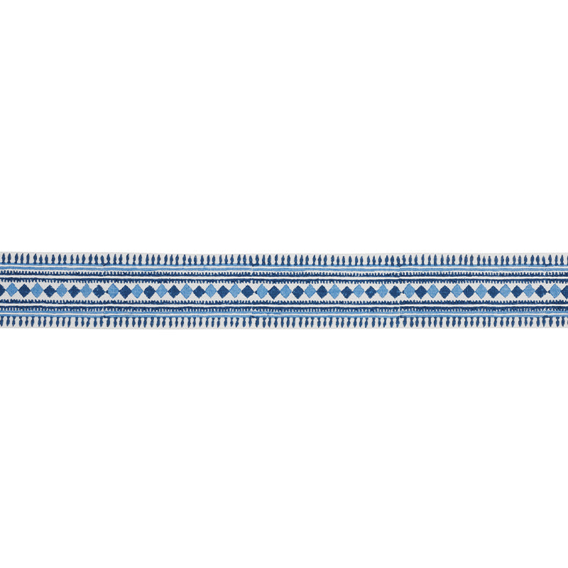 Toula hand blocked linen tape | Blues