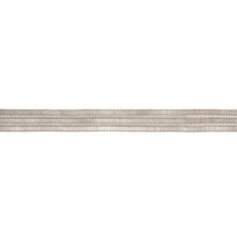 Trento beaded tape | Platinum