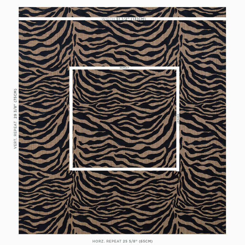 Regine strie velvet | Ebony
