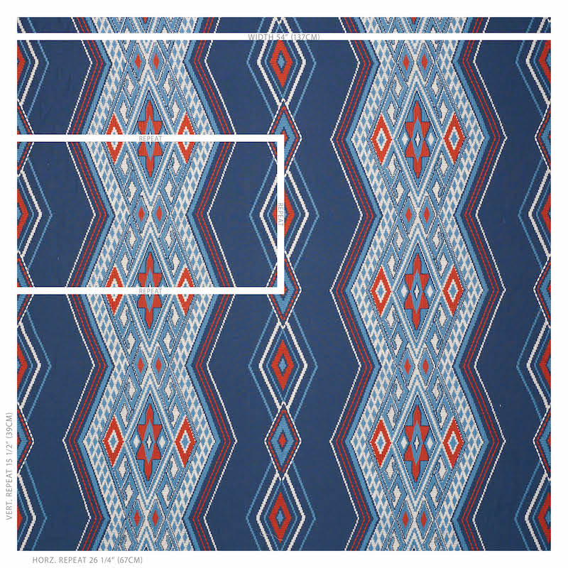 Bayeta embroidery | Blue & red