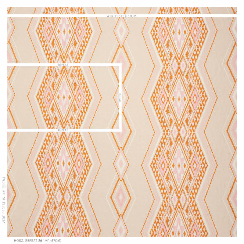 Bayeta embroidery | Pink & orange