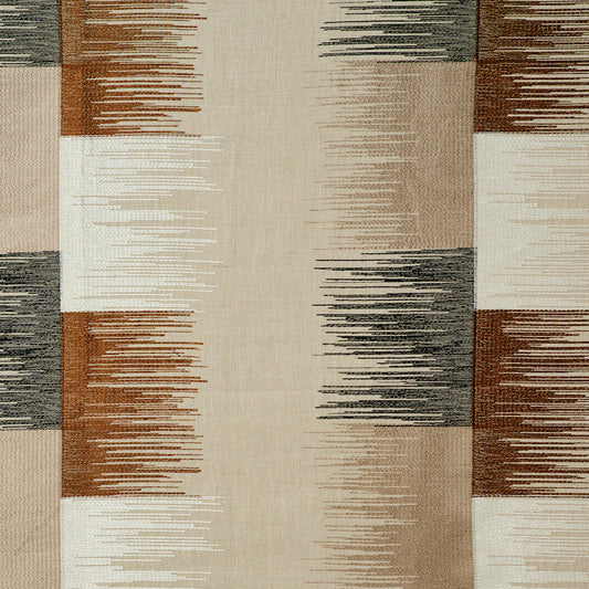 Sunburst stripe embroidery | Black & neutral