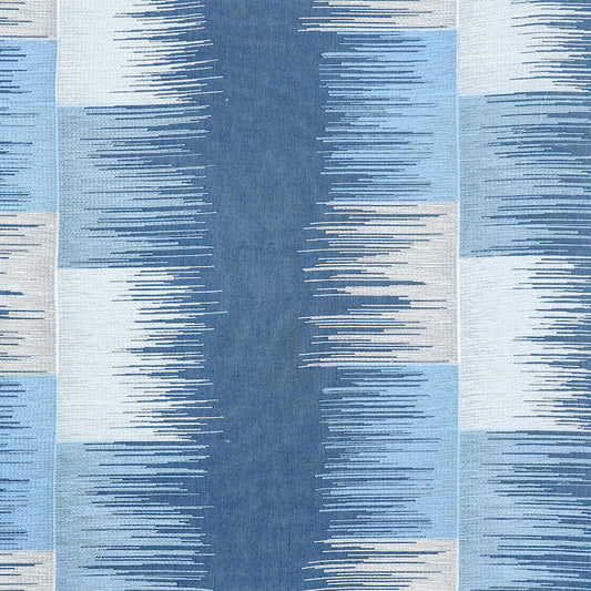 Sunburst stripe embroidery | Blues