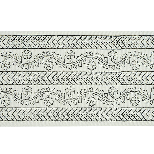 Arbela hand blocked tape | Charcoal