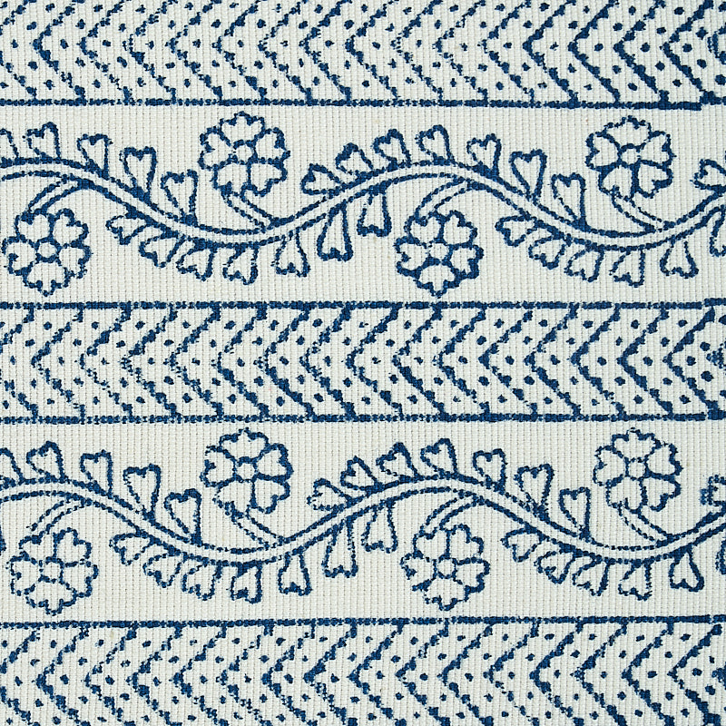 Arbela hand blocked tape | Indigo