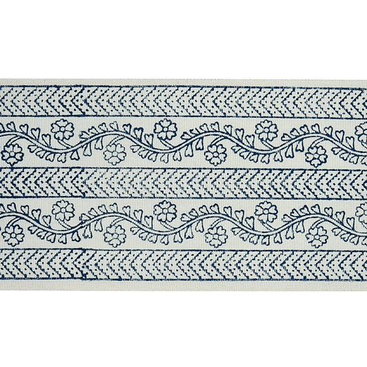 Arbela hand blocked tape | Indigo