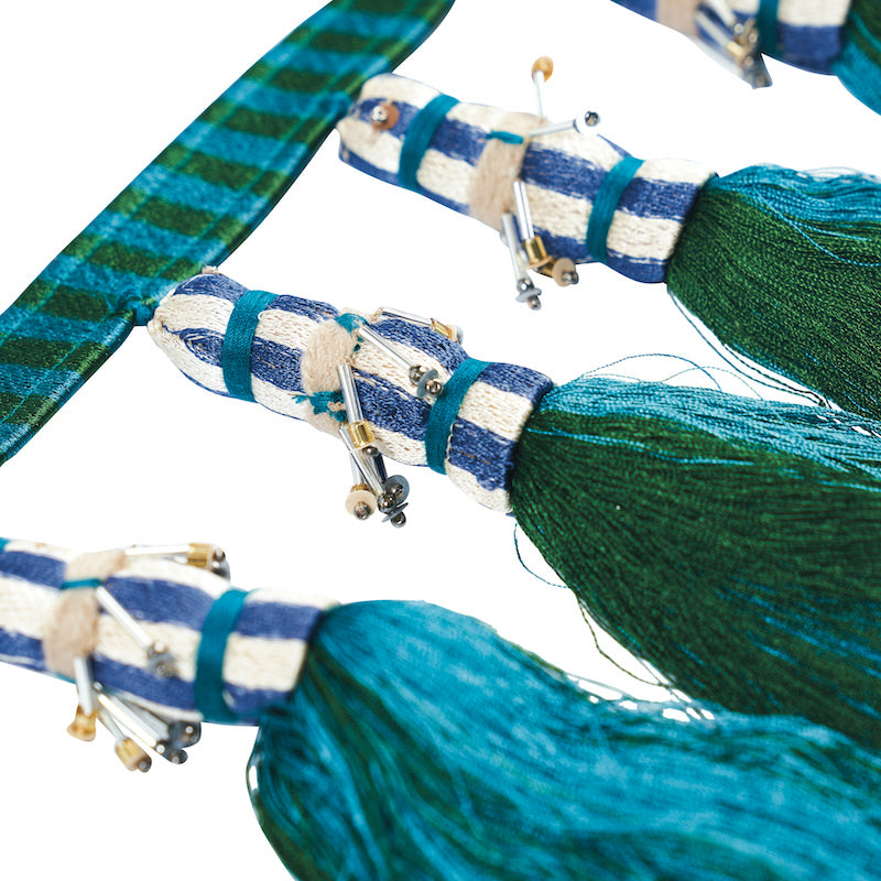 Antony tassel trim | Peacock & green