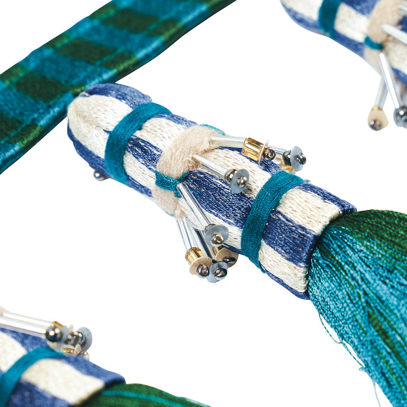 Antony tassel trim | Peacock & green